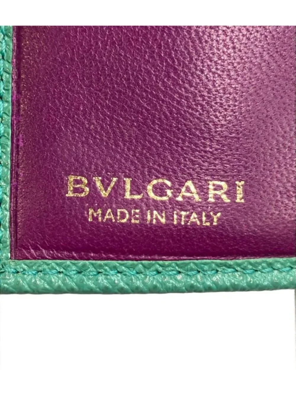 Bvlgari Trifold Wallet Green